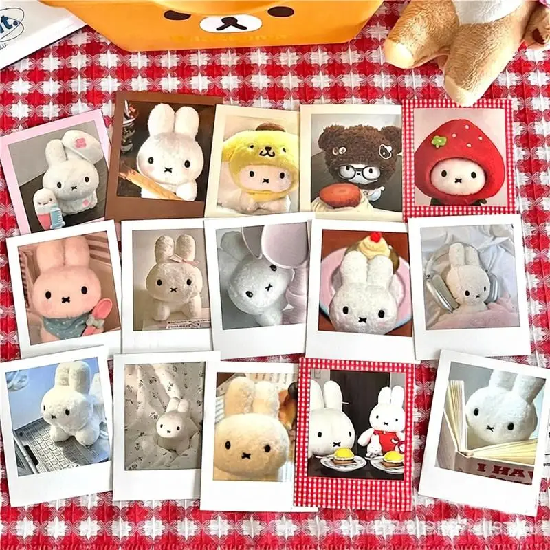 Cartoon Miffy Polaroid Card Kawaii Japanese Anime Rabbit Hand Account Stationery Decoration Cardboard Toys Friend's Holiday Gift