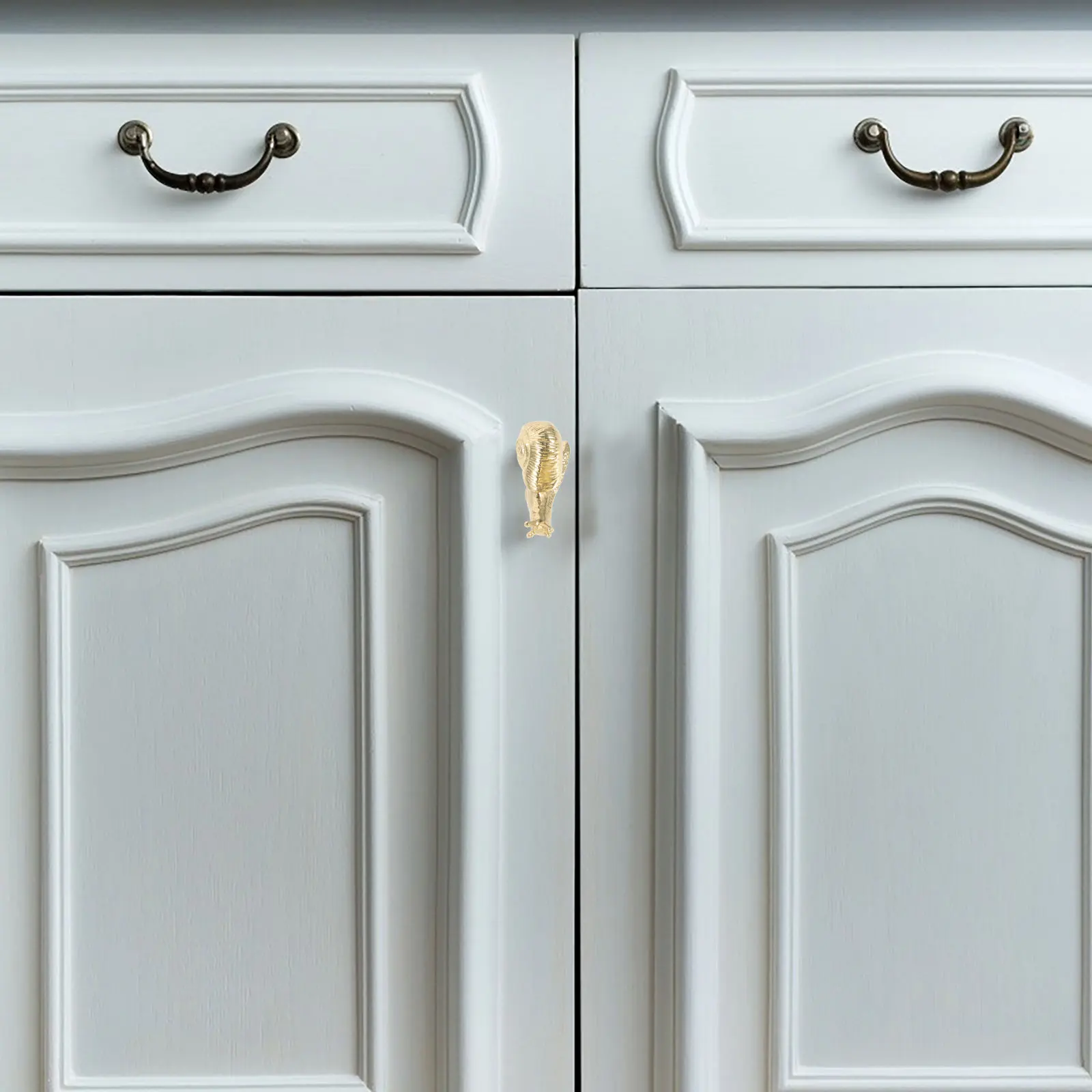 

s Wardrobe Handles Copper Snails Retro Drawer Pulls 42x20x23mm Simple Furniture Hardware Kitchen Cabinet Knobs Replacement