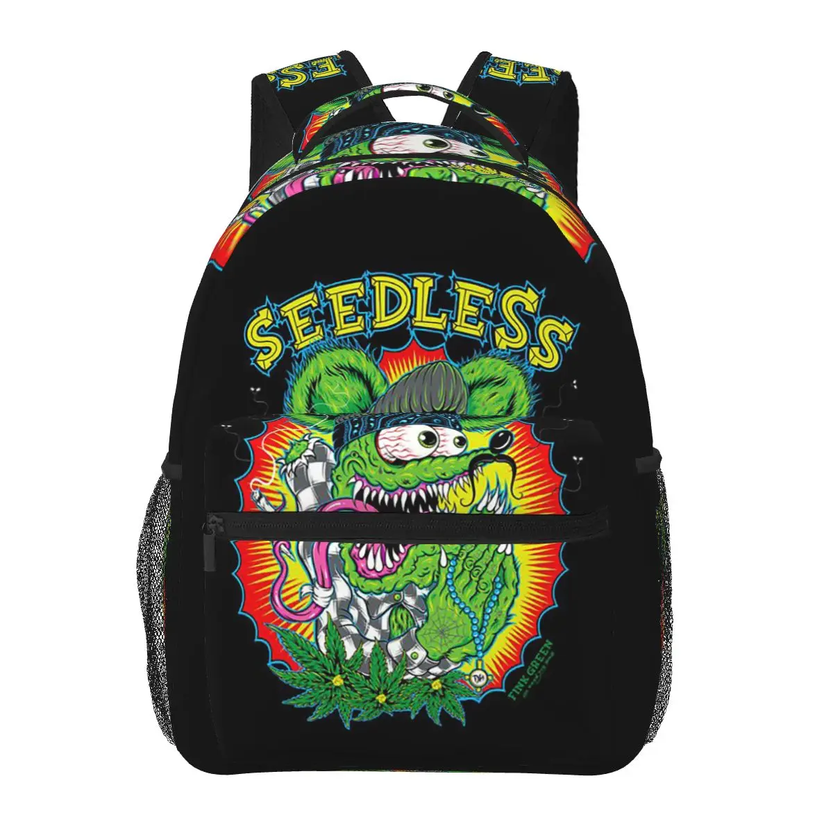 Ed Rose's Mouse Rat Fink Real Mouse Funny Backpacks Boys Girls Bookbag Children School Bags Cartoon Laptop Rucksack Shoulder Bag