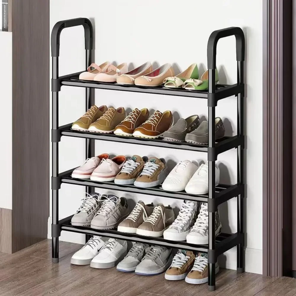 Wieszak na buty Multilaye Organizer na buty metalowy Organizer na obuwie nośne dla część dzienna oszczędzający modne czarne półka na buty