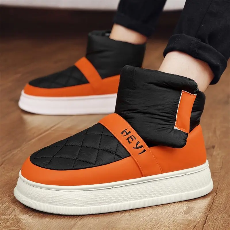 Śniegowce dla mężczyzn Wodoodporna platforma Wysokie buty zimowe Męska oferta Outdoor Hiking Marki Oryginalne oferty Wodoodporna wyprzedaż Futro — zdjęcie 4