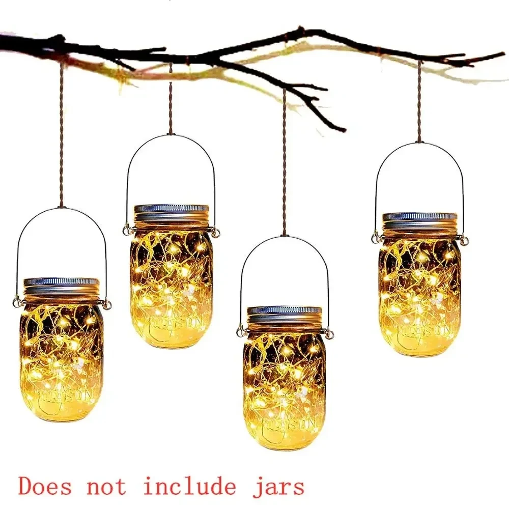 

Hand Portable Firefly Solar Streamer Mason Bottle Creative Gift Wishing Bottle Glass Romantic Fairy Jar Night Light Waterproof