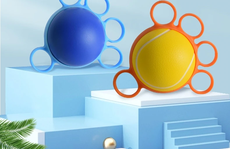 Fünf-Finger-Griffball Handkrafttrainer Quetschball für Handgelenk-Kraftaufbau Fingerübungen Fitness Entspannungswerkzeug – Detail 2