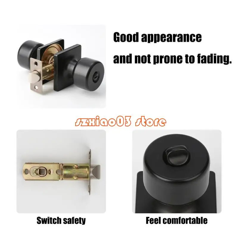 Botões portas liga zinco preto 103c preto fosco com trava e chave adequada para decoração porta e porta do e