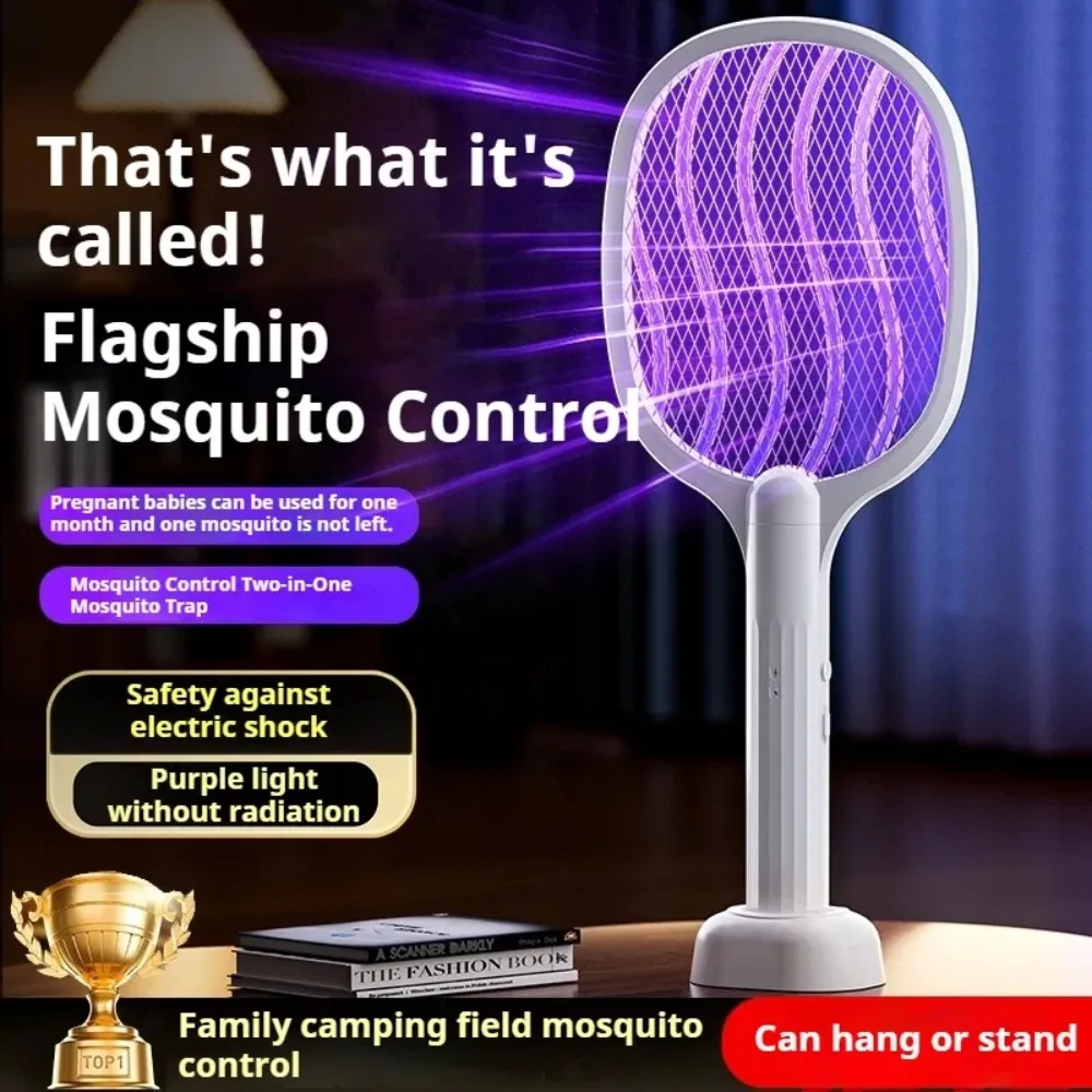 2 in 1 Multifunctional Electric Mosquito Eliminator Purple Light Trapping Mosquitoes USB Charging Portable Mosquito Eradication