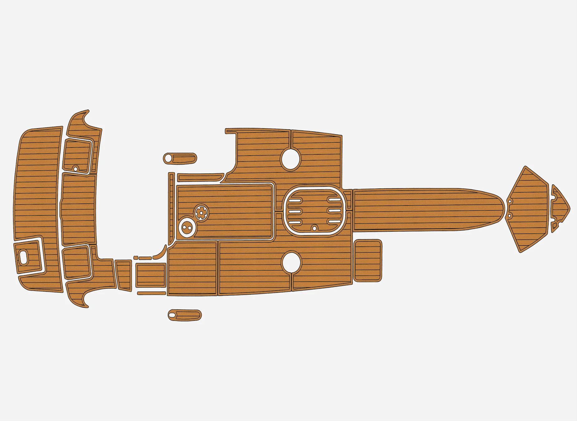 

2000-2001 Four Winns 260 Horizon 1/4 дюйма, 6 мм, пена EVA, нескользящий ПВХ, настил из тикового дерева, морской коврик,...ek, ковер gatorstep, морской пол