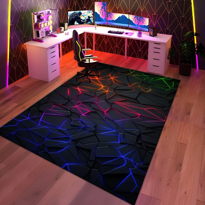 Gaming Accessories Lights - Tappeto Geometrico per Gamer, Illuminazione al