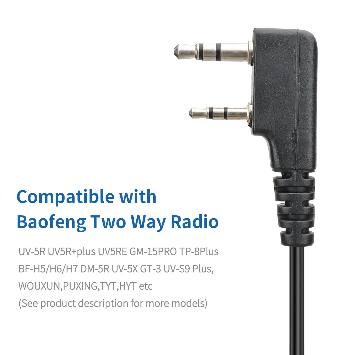 Baofeng Walkie Talkie Lautsprecher Mikrofon Wasserdicht Dual PTT Handheld Mikrofon Für UV5R UV-21 Pro Zwei Weg Radio QuanSheng UV-K6 UV-K5 – Detail 8