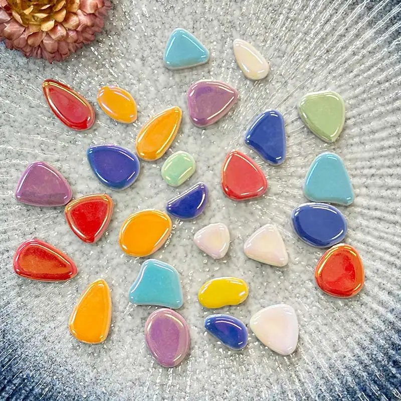 

50g Porcelain DIY irregular Phantom color Mosaic Tiles Craft Ceramic Making Materials hobby pieces bulk 917