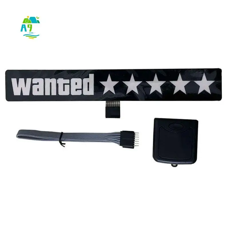 A09E-1 Set 5Stars Wanted Car Window Stickers Fit For JDM Glow Panel Decoration Accessories