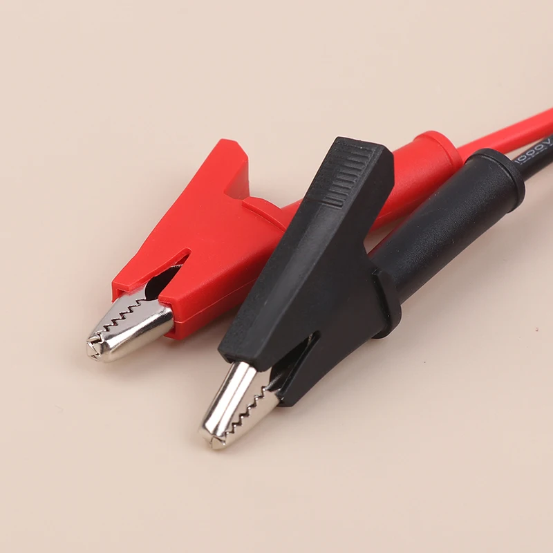 Red/Black 20A Alligator Clip To Banana Plug Test Cable Lead Connector Dual Probe 4mm Crocodile Clip For Multimeter Measure Tool