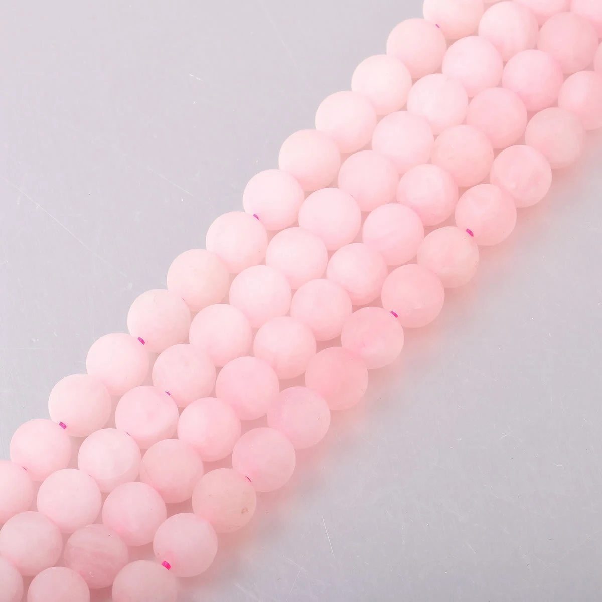 8MM Matte Rose Quartz Round Beads for DIY Making Jewelry Necklace Energy Healing Power Unpolished Gemstone Strand Loose Crystal