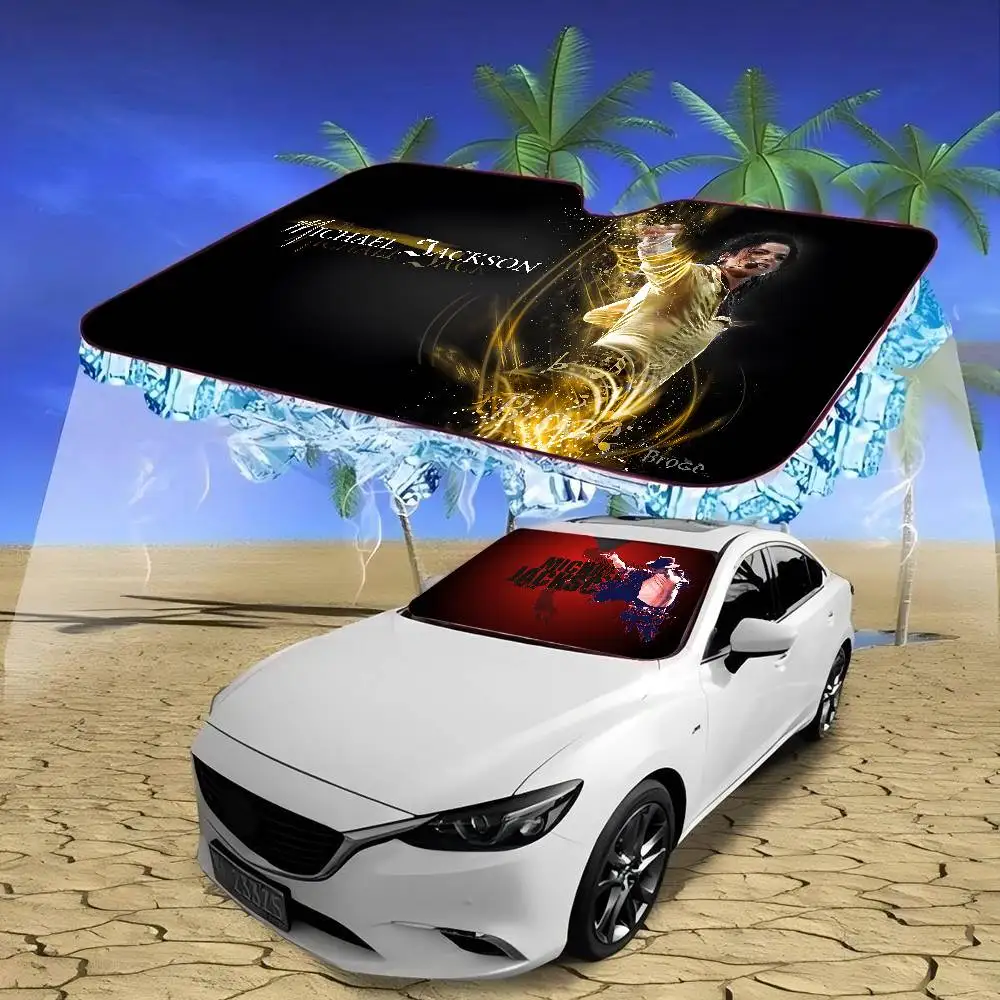 Singer Michael J-Jackson Personalized Windshield Sunshade Car Cover Sun Shade Auto Sun Visor Car-covers Car Solar Protection