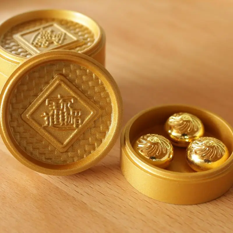 Chinese Feng Shui Golden Steamer Ornament And Lucky Golden Turtle, Bun, Perfect For Home Office Tabletop Good Luck Gift
