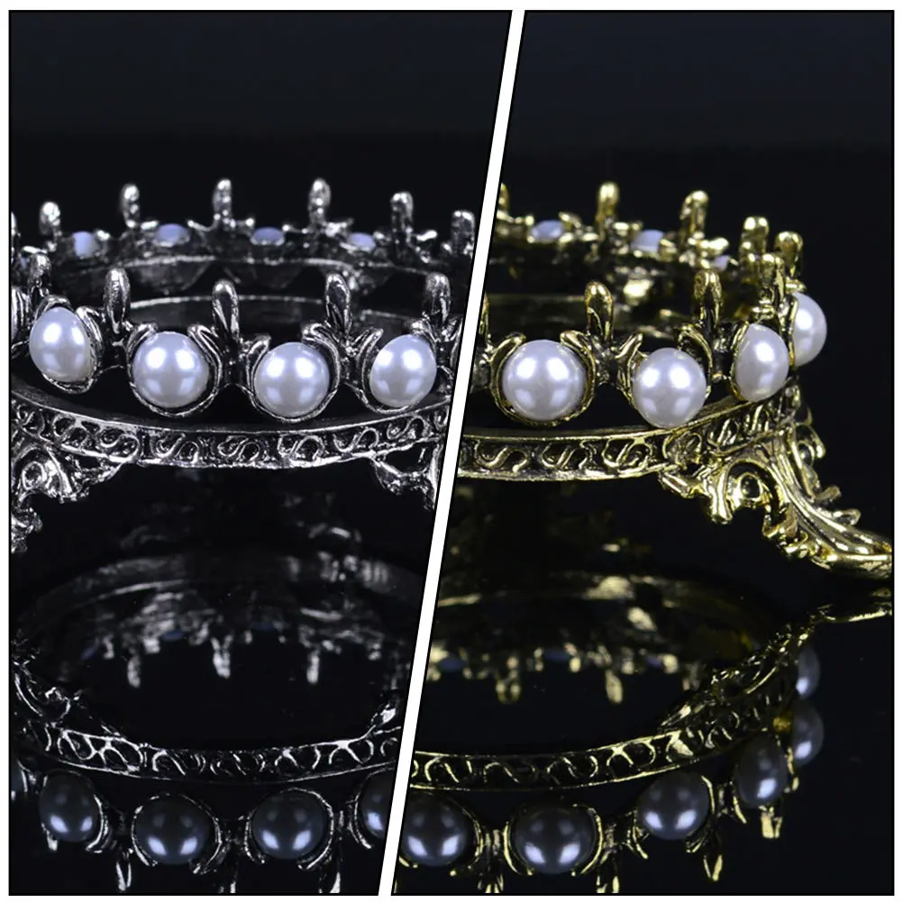 

2Pcs Nail Art Brush Holder Pearl Crown Design Sturdy Manicure Pen Rack Portable Nail Coloring Brush Storage Rack