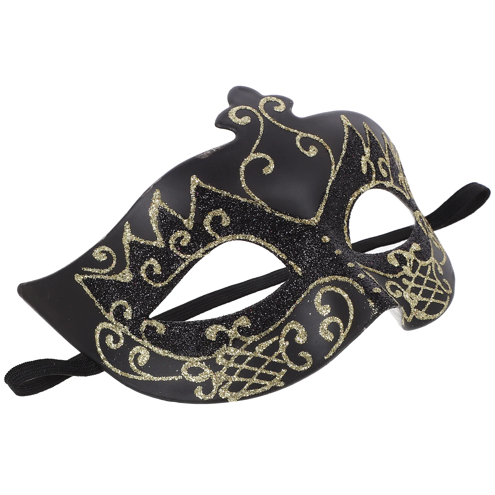 Gold Dust Half Face Masquerade Party Mask For Men Halloween Cosplay Lightweight Unique Design Carnival Eye Mask Fancy Dress