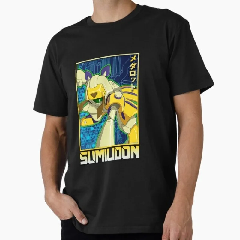 

Sumilidon Classic Cyber Mecha Manga Graphic clothes Anime Medabots Metabee Robot t shirt Short sleeve All size tops S-6XL