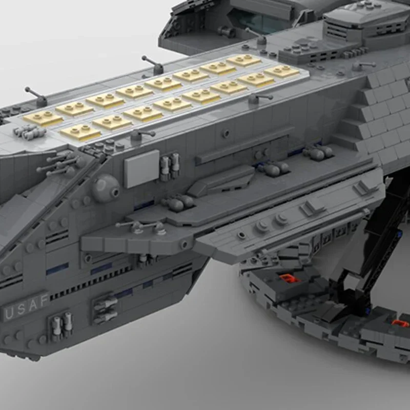 โมเดลทหารของ Moc โมเดลทหาร USS Daedalus เรือรบเทคโนโลยีแบบแยกส่วนบล็อกของขวัญของเล่นสำหรับเด็กชุดประกอบเอง