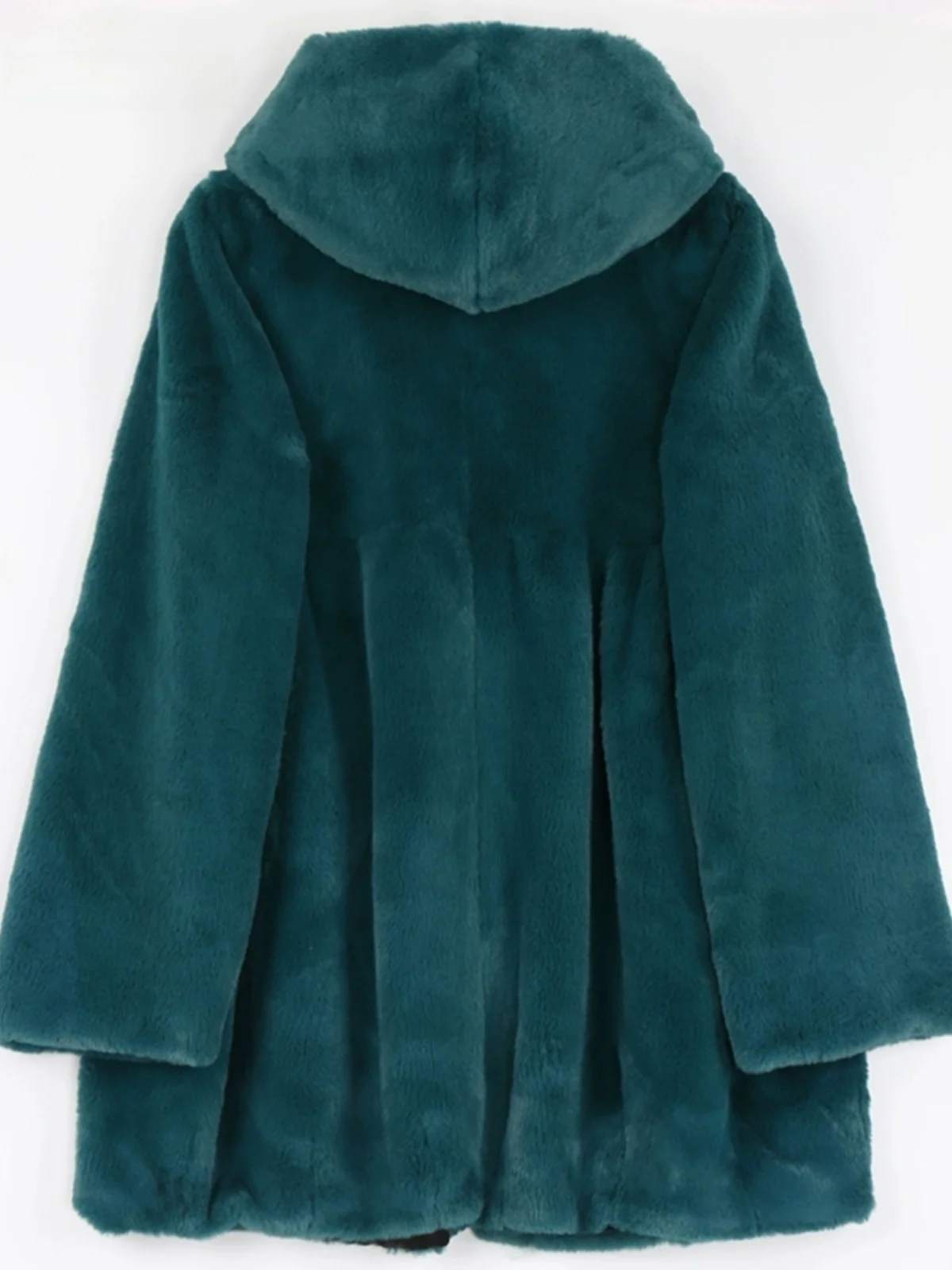 

Faionable Thin Leather Jaet Women's Mid-Length Hooded High Waist Slimming Eco-Friendly Young Sle Faux Fur Coat