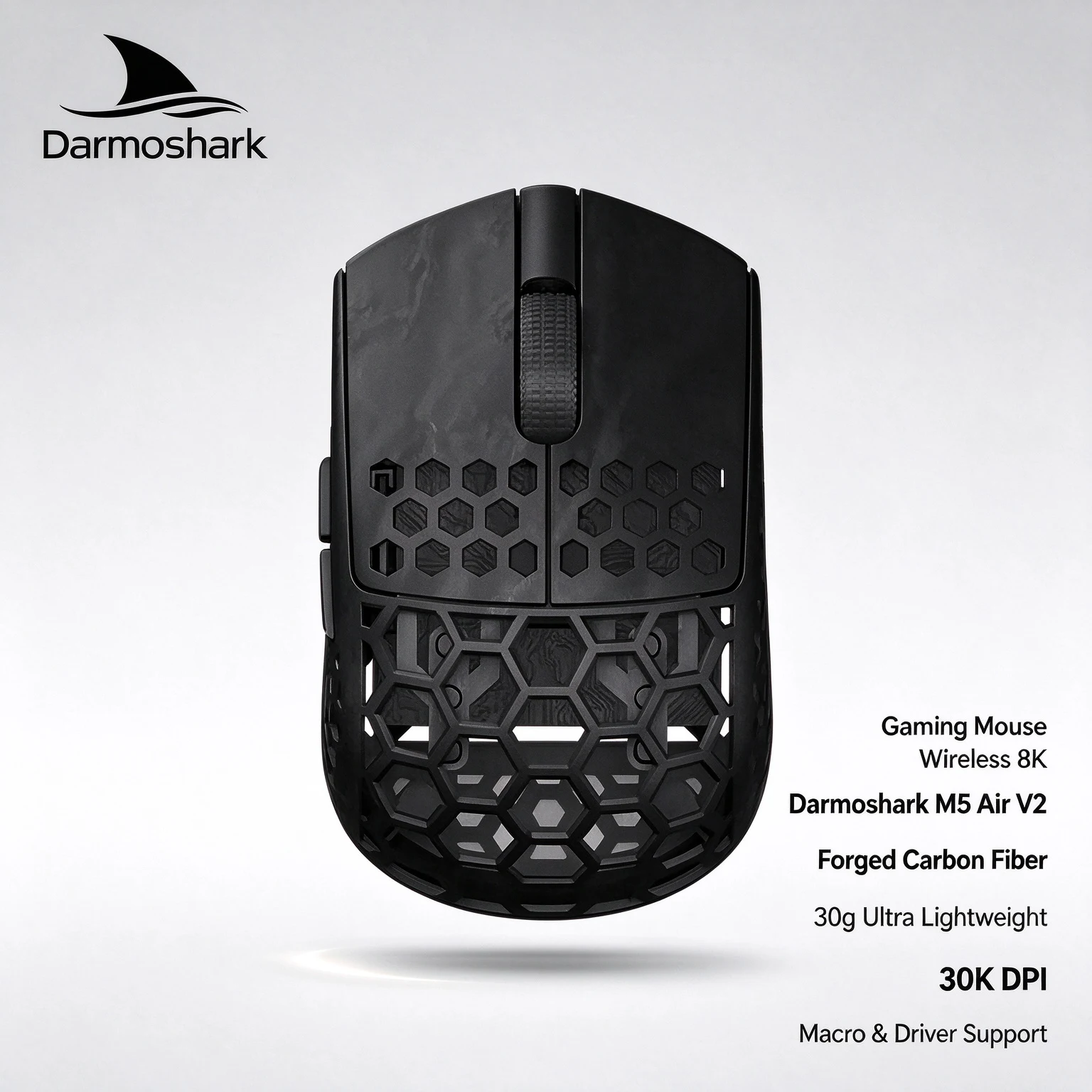 NEW Darmoshark M5 AIR V2 Wireless Gaming Mouse 8KHz Polling Rate PAW3950 30KDPI Nordic N54L15 30g Ultra-Light Omron Optical Gift