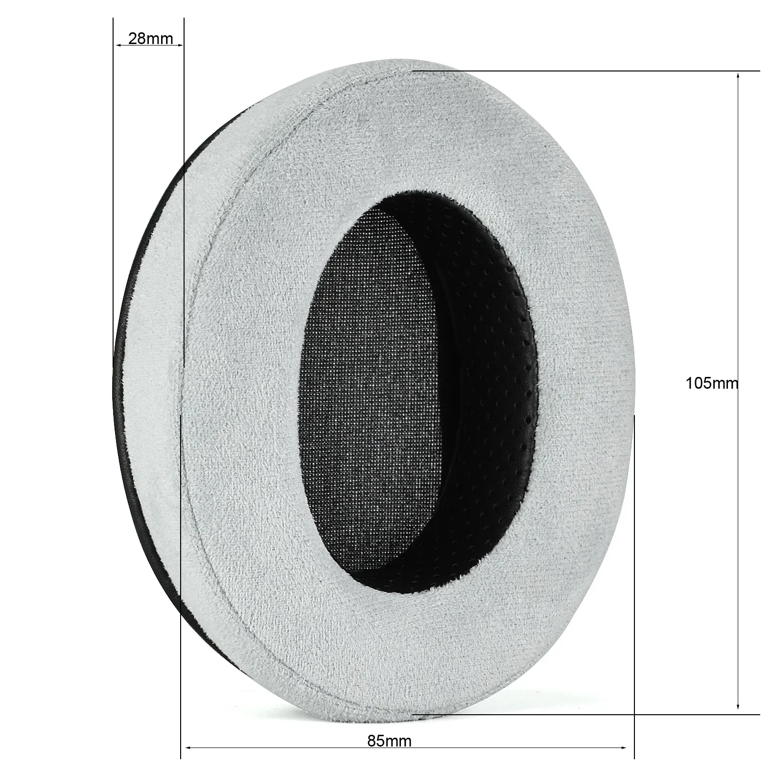 

New Arrivals Replacement Memory sponge Grey frosted cloth Ear pad For Monoprice 8323 Hi-Fi DJ headset very comfortable to wear ，
