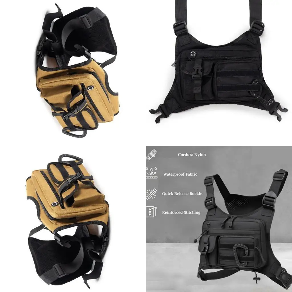 

X90D Active Chest Bag With Organizational Pockets Waterproof Fabric Breathable Shoulder Strap For Men