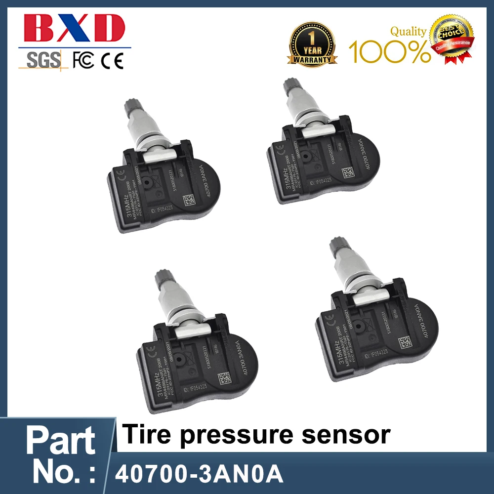 

1/4/8PCS Tire Pressure Sensor TPMS Monitor System 315MHz 40700-3AN0A For Nissan Frontier Maxima NV200 Pulsar Sentra Versa Titan