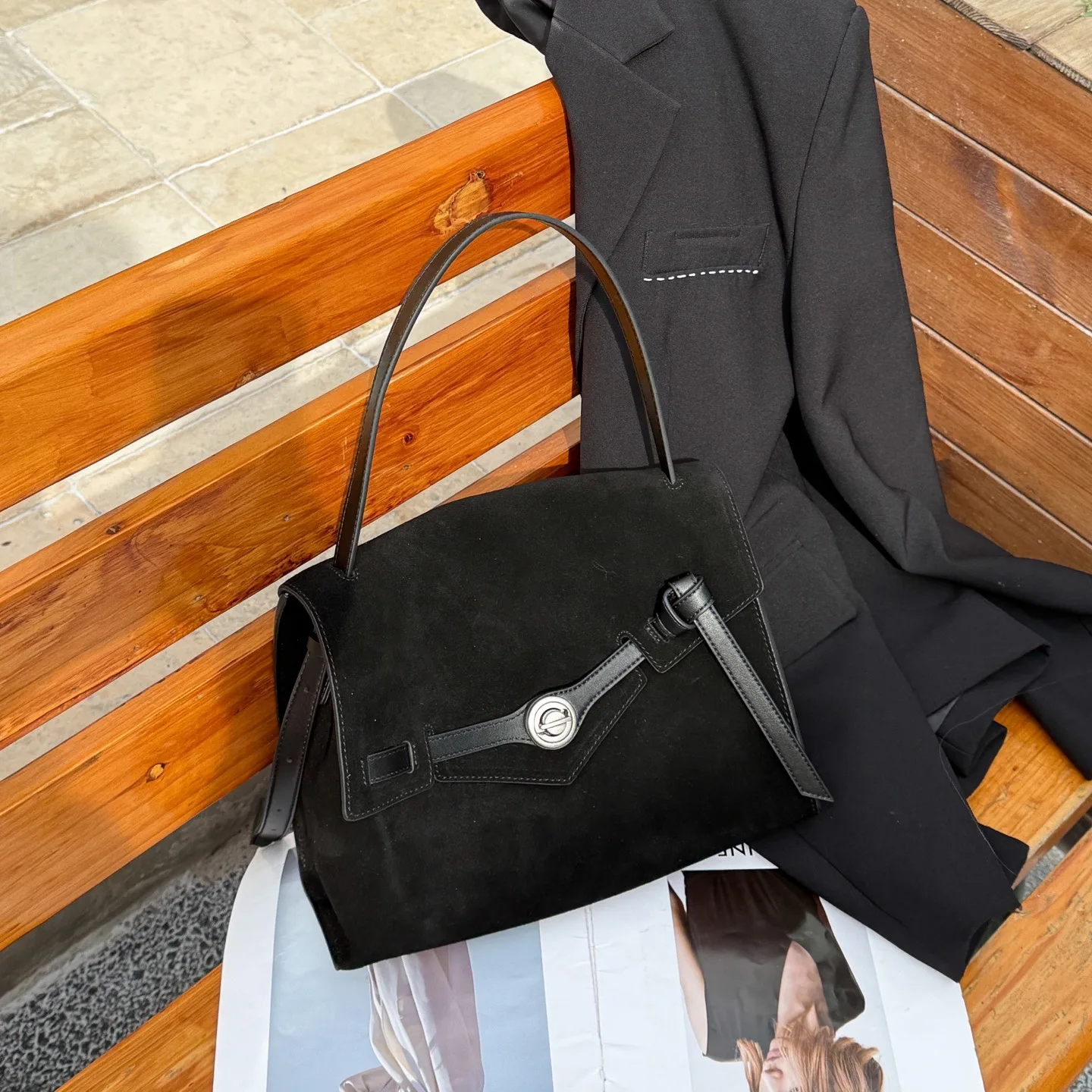 2026 موضة جديدة غير رسمية متعددة الاستخدامات حقيبة ساعي الراقية حقيبة كتف جلدية نسائية حقيبة تحت الإبط العصرية #6