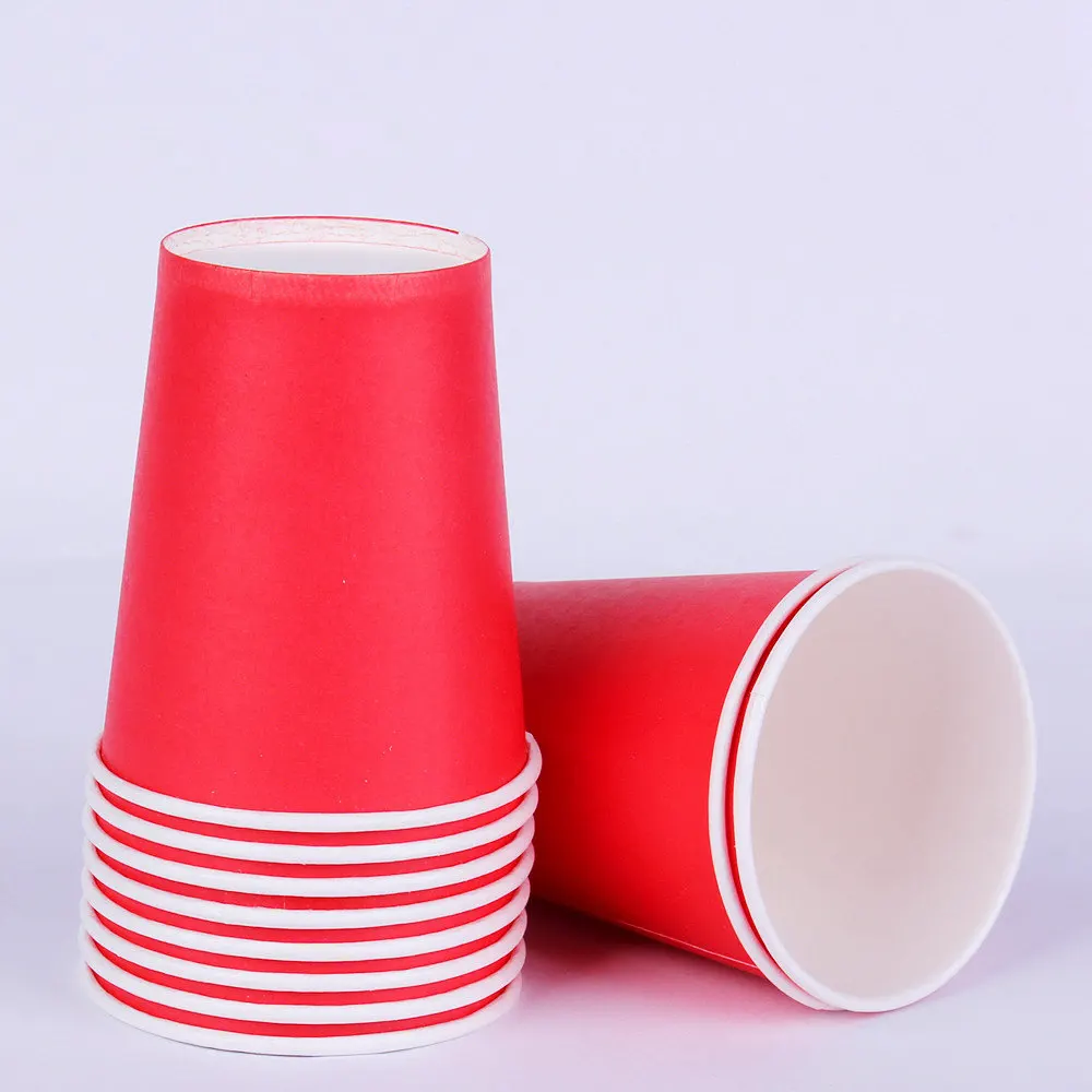 Einfarbiges Einweg-Geschirr-Set Partyzubehör Pappteller Becher Hochzeit Geburtstag Partydekoration Erwachsenen-Partyzubehör – Detail 7