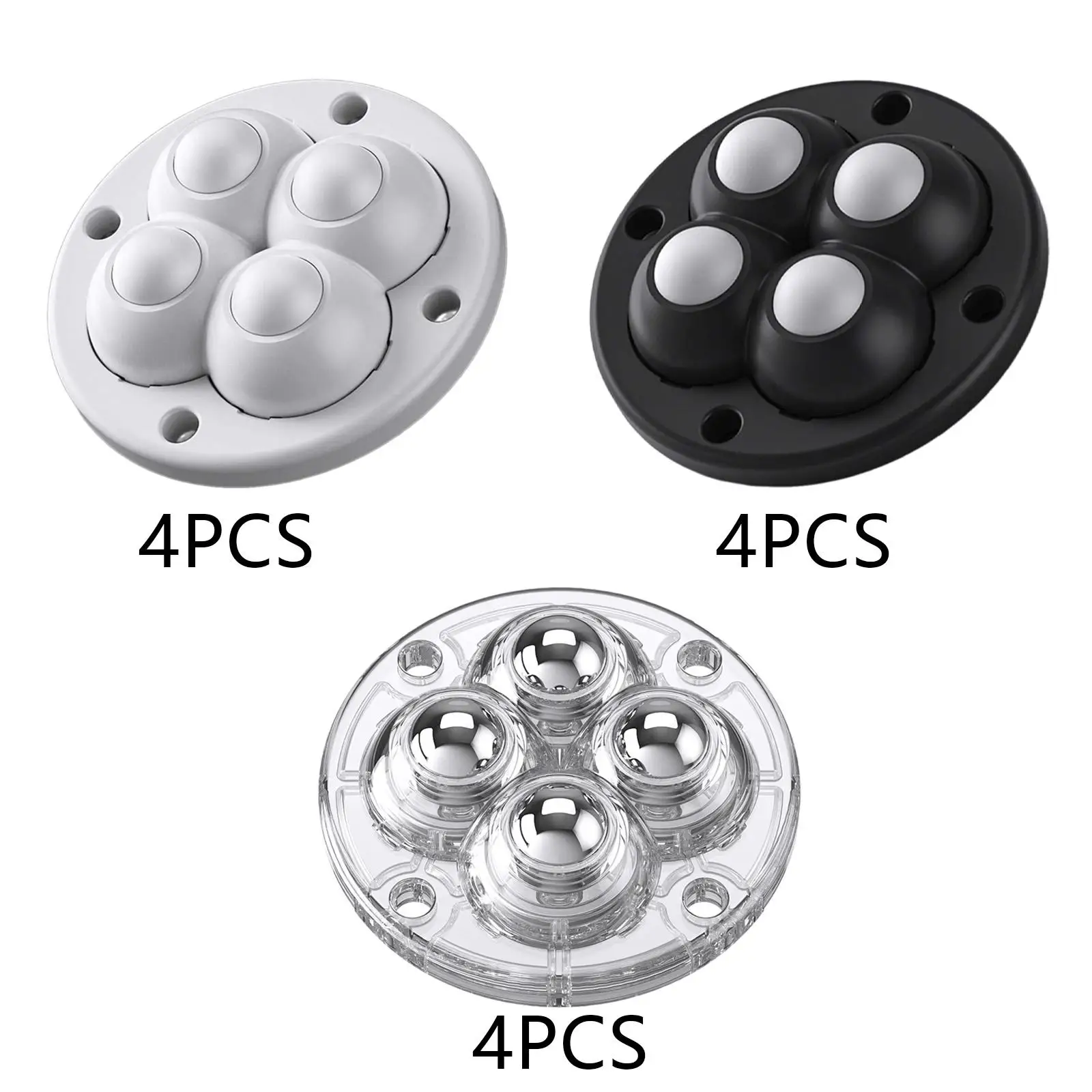 Self Adhesive Caster Wheels 360 Swivel Furniture Moving Castor Roller for Storage Boxes Trash Cans Bedside Tables Heavy Duty ABS