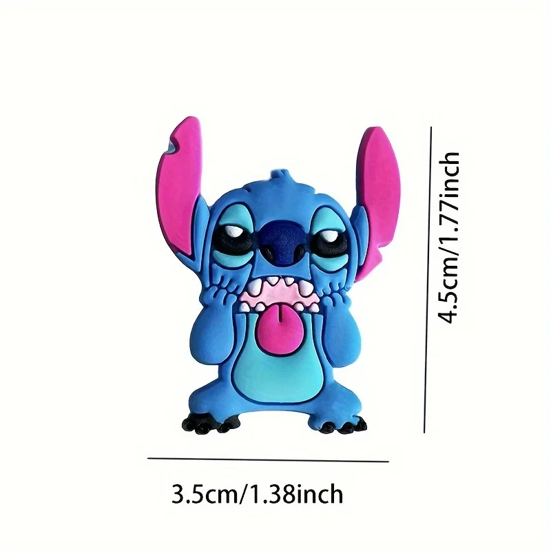 8PCS Disney Stitch Series Shoe Buckles Cute Cartoon Pattern Shoe Charms Detachable Shoe Buckles Decorative Accessories