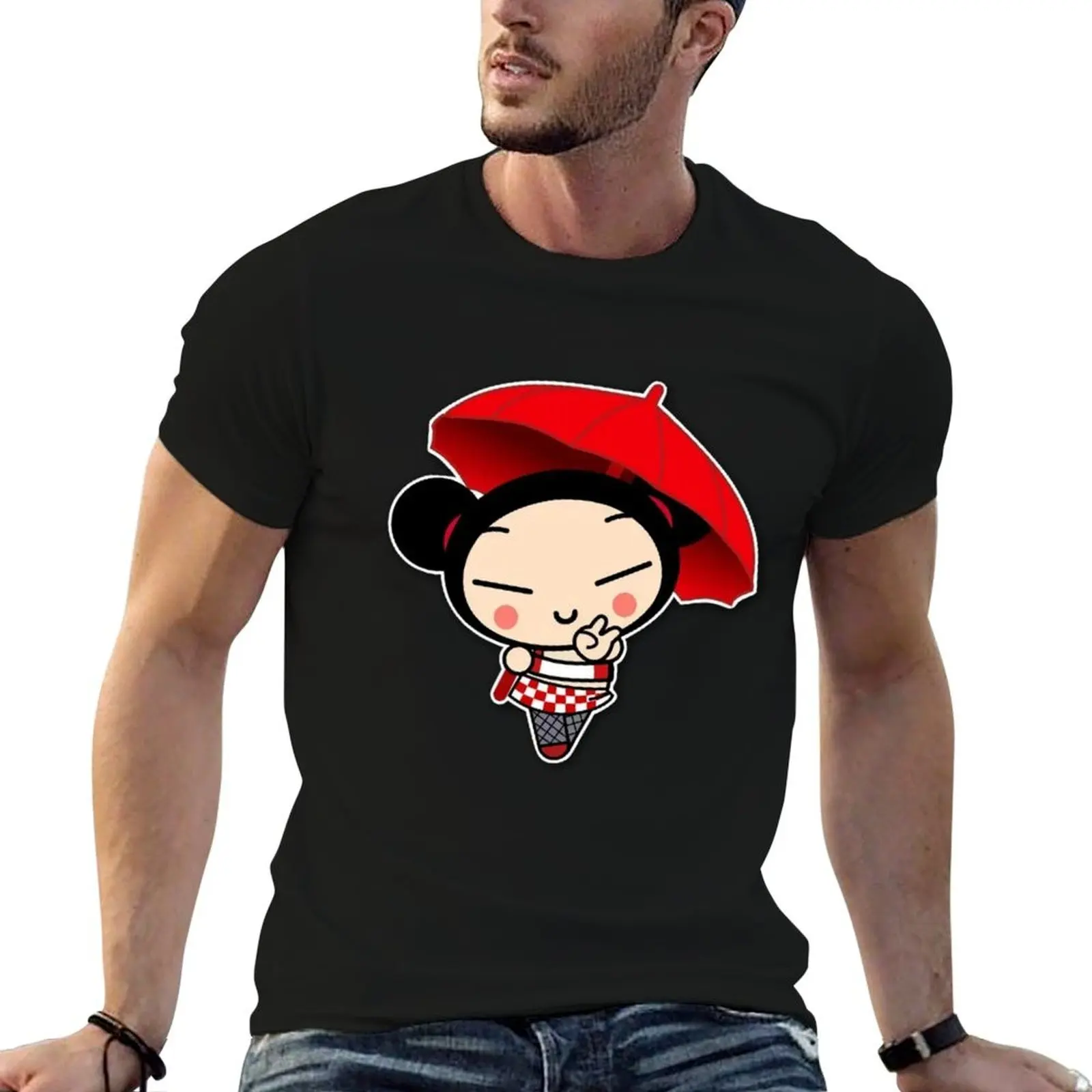 

with Pucca man prints T-Shirt t shirt shirts t cotton