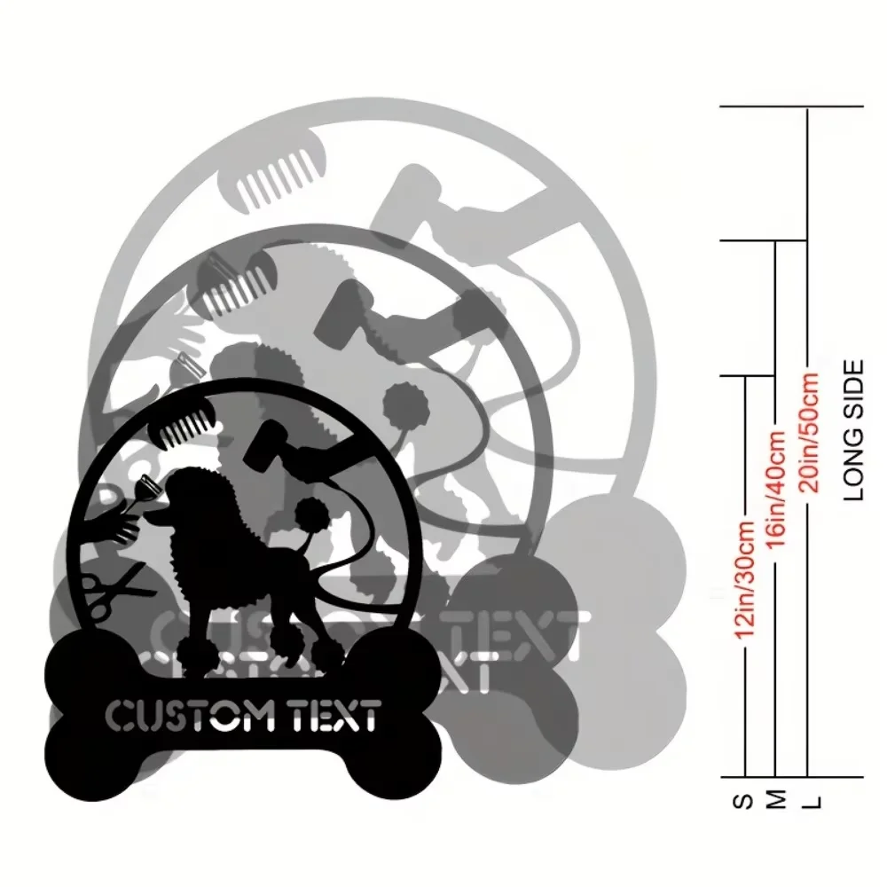 Premium Custom Poodle Wall Art. Art Nouveau, Sturdy Sculpture. Personalized Plaque for Pet Lovers at Home.