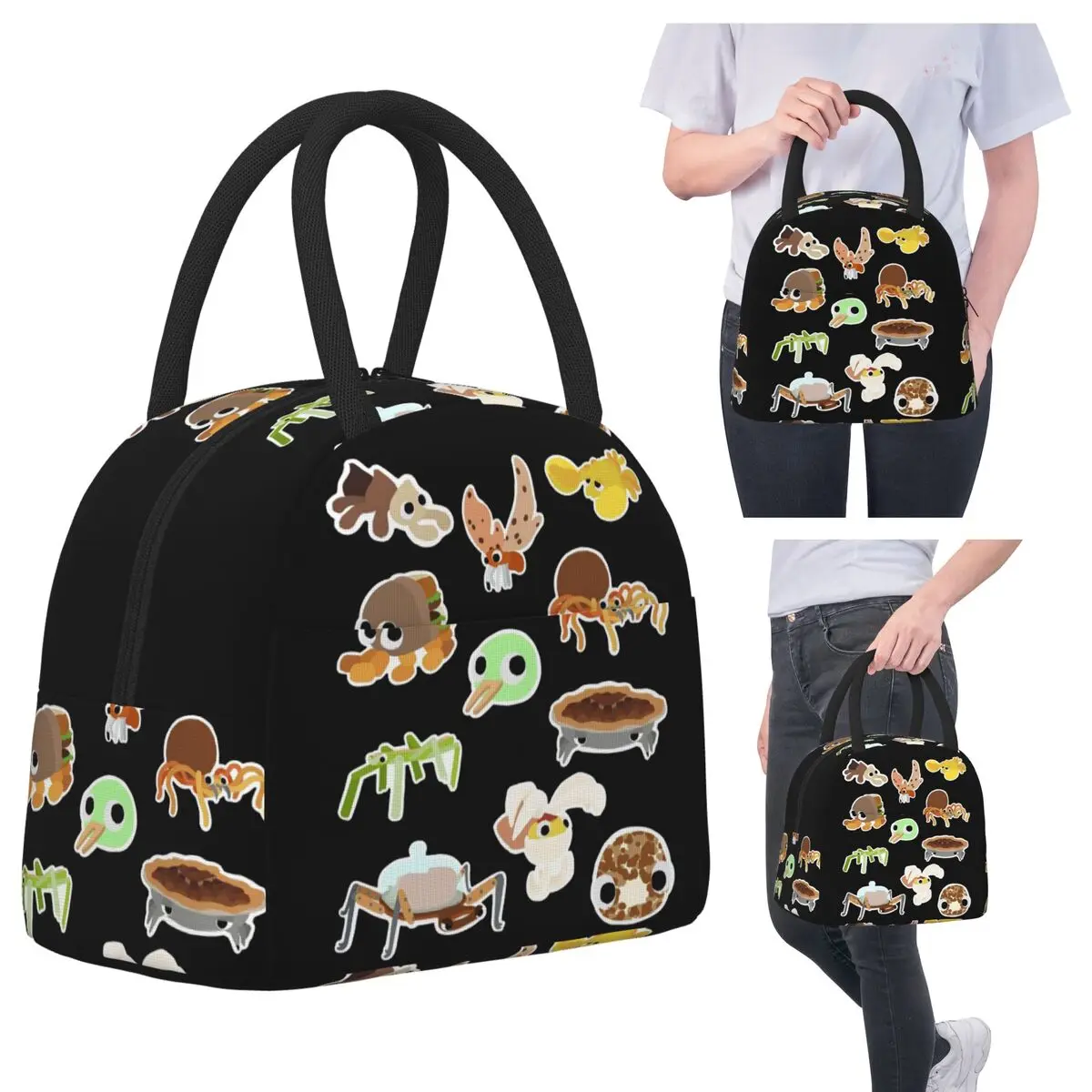 

The Isle Of BIGsnax Bugsnax Pack Insulated Lunch Bag for Kid School Cooler Thermal Food Box Tote Leakproof Lunch Boxes Container