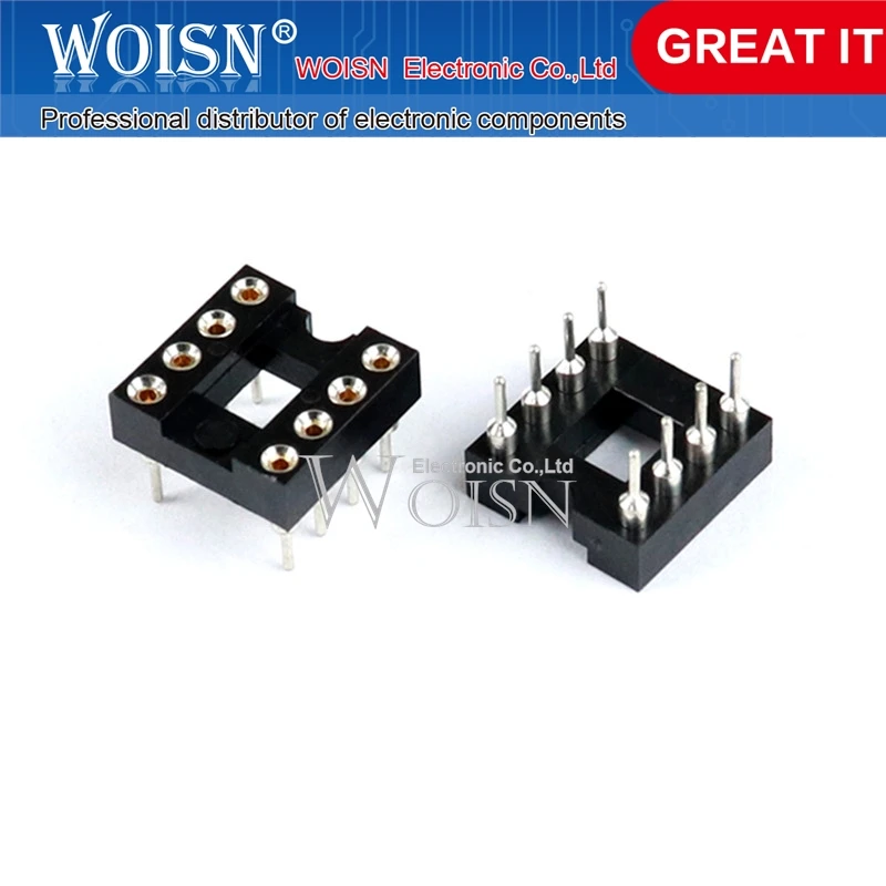 IC socket integrated block in-line DIP single-chip microcomputer chip round hole base sub 8P narrow