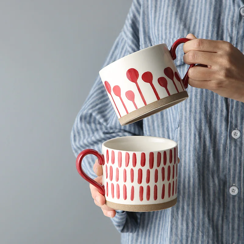 Taza de cerámica para café, taza para desayuno, leche, té, vajilla para oficina y hogar