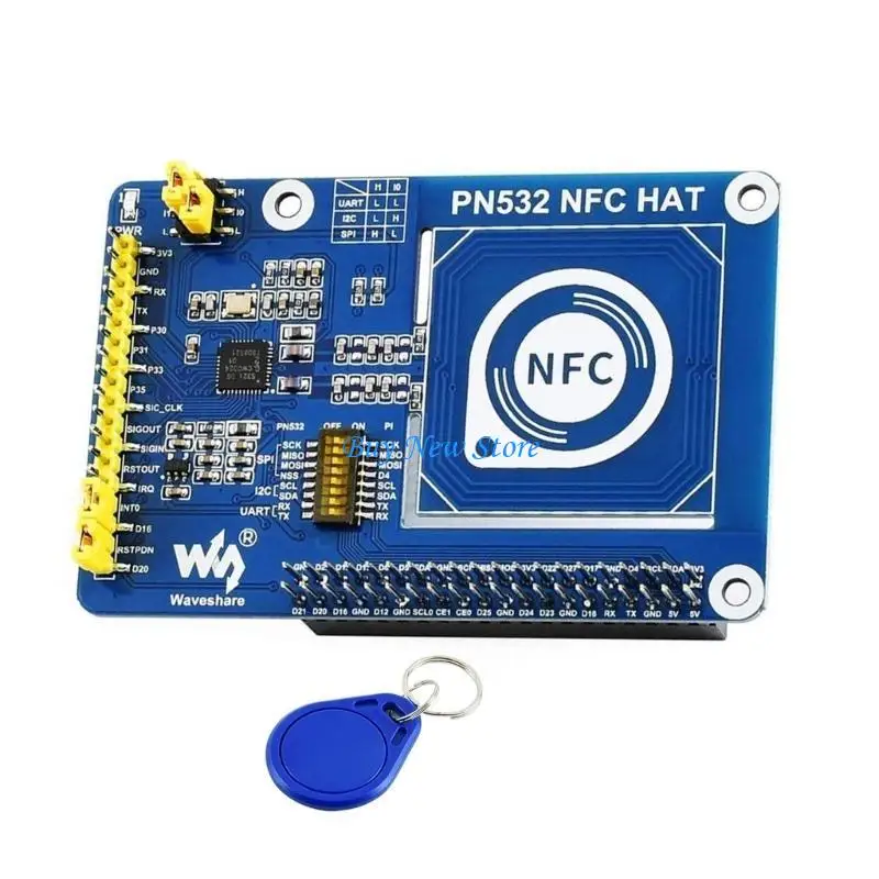 

20CE 3.3V/5V 13.56MHz NFCHAT PN532 Module HAT Board Kits for RaspberryPi 4B/3B+/3B/2B/ZeroW/ZeroWH/Zero2W/Zero2WH