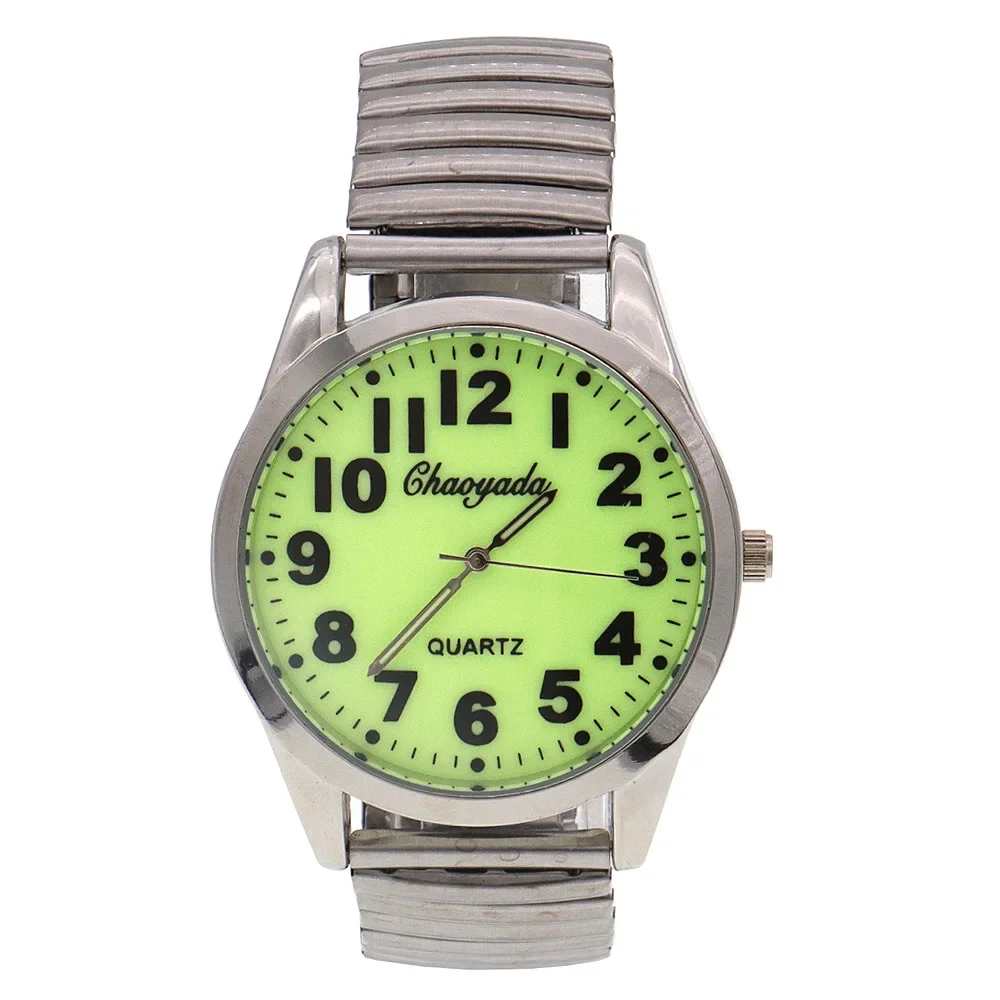 

Fashion Luminous Face Stainless Steel Quartz Digital Couple Watches for Men And Women