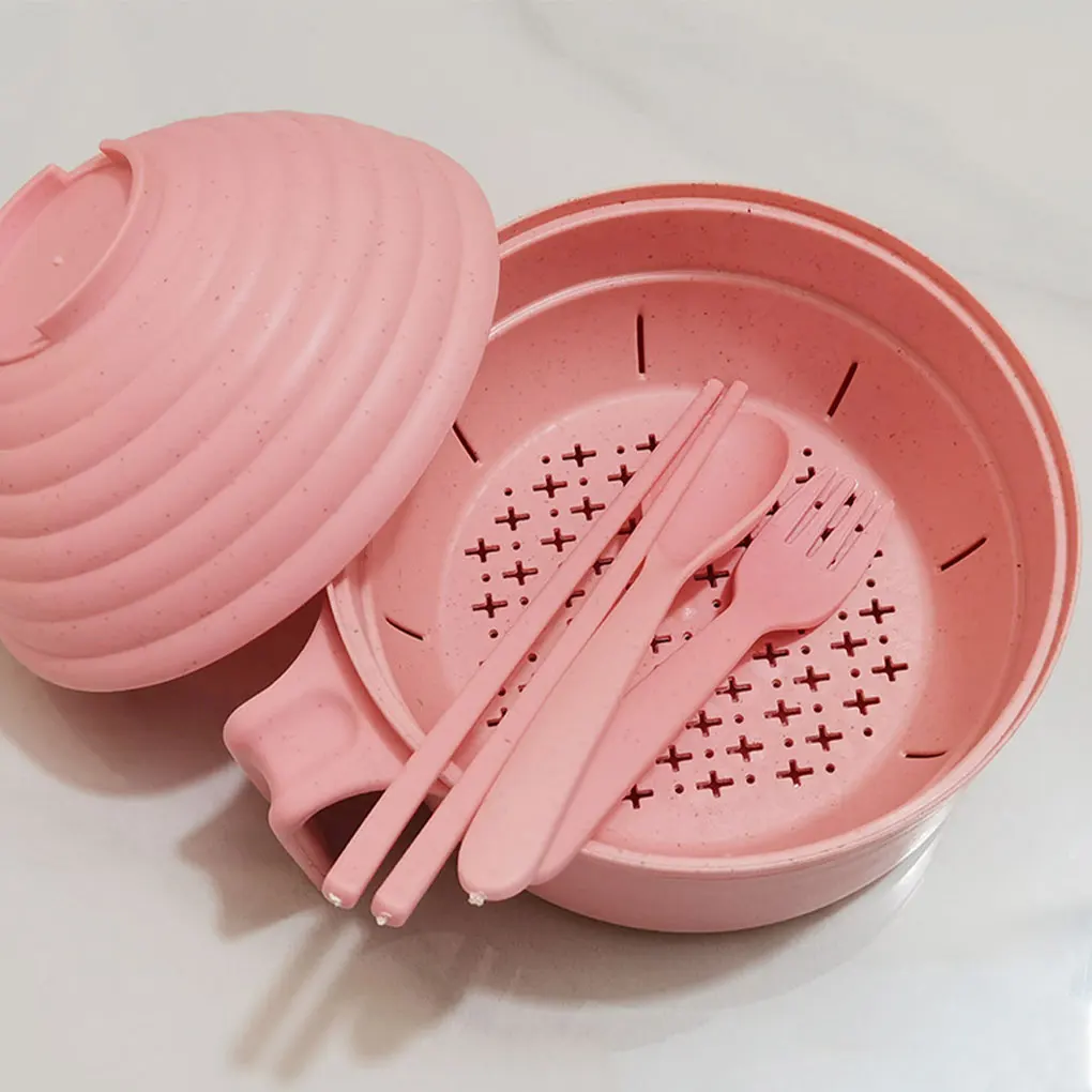 Microwave Ramen Cooker Bowl Crafted Durable Straw Fiber Bowl Of Instant Noodles Microwave Ramen Bowl