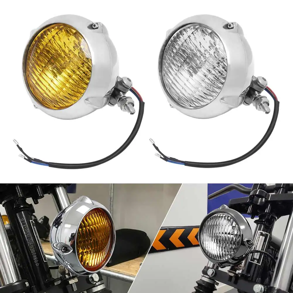 

4.5 inch 12V DC Retro Headlight Motorcycle Accessories For Harley Kawasaki Honda Yamaha Suzuki Chopper Cafe Racer Bobber Cruiser