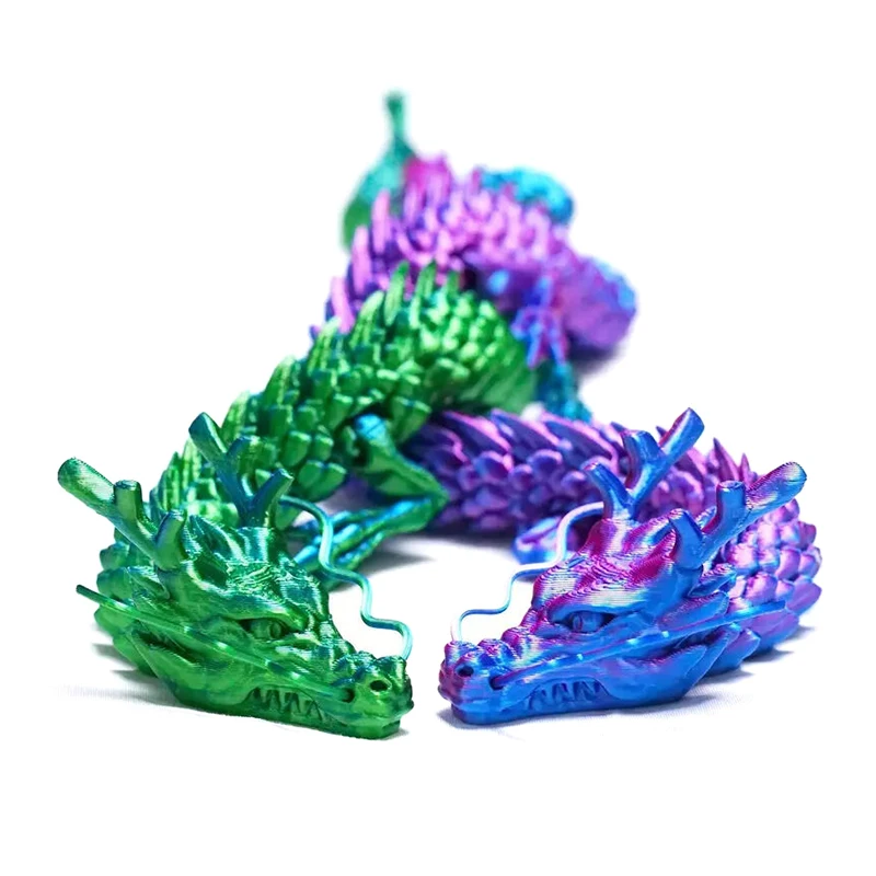 Dragon chinois imprimé en 3D, corps entier, ameublement mobile, décoration, ornement, rêver de la collecte, jouets créatifs