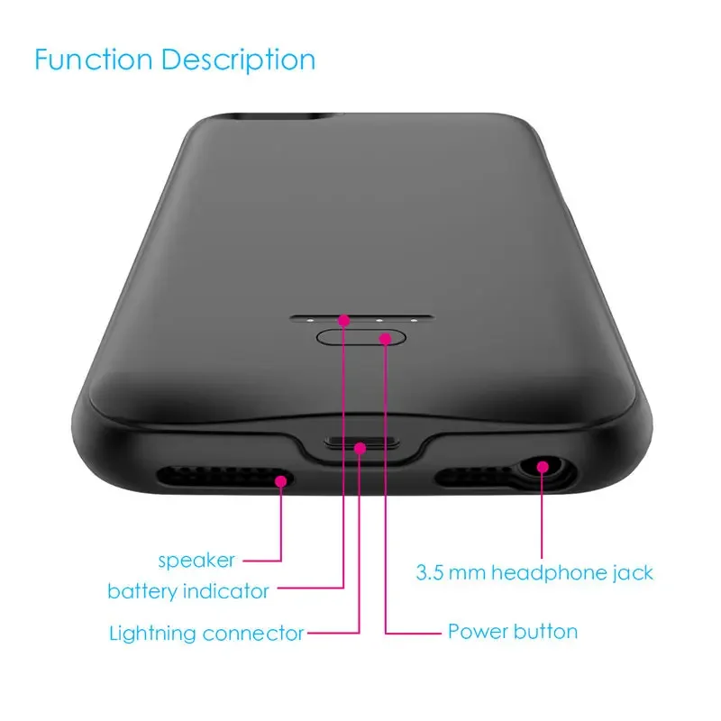 Battery charger cases for iPhone 5 5S SE 2016 battery case with charging Cover Backup power bank External Portable battery box