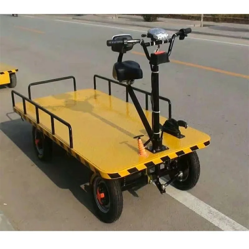 Large Load Capacity Warehouse Truck Garden Electric Trolley Electric Carry Wagon with 4 Wheels