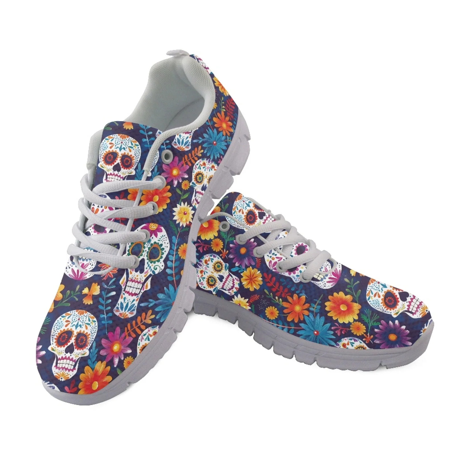 Coloranimal Skull Design New Design Lightweight Fitness Shoes for Women Mesh & EVA Sole Athletic Sport Shoes Running Shoes