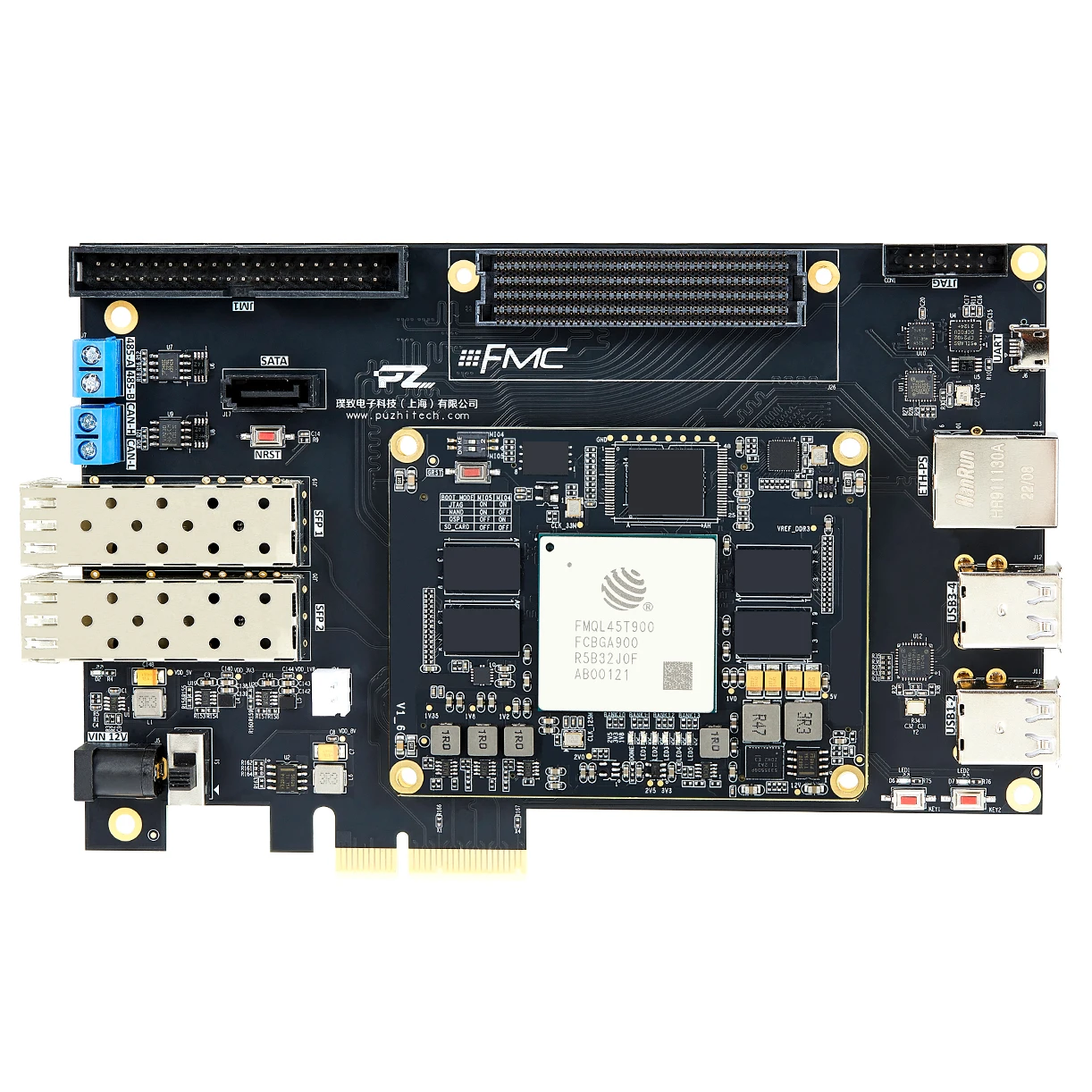 PZ7045F-FH Kit Experimental, Xilinx Zynq-7000 SoC FMQL20S400 FUDAN Micro FPGA Development Board