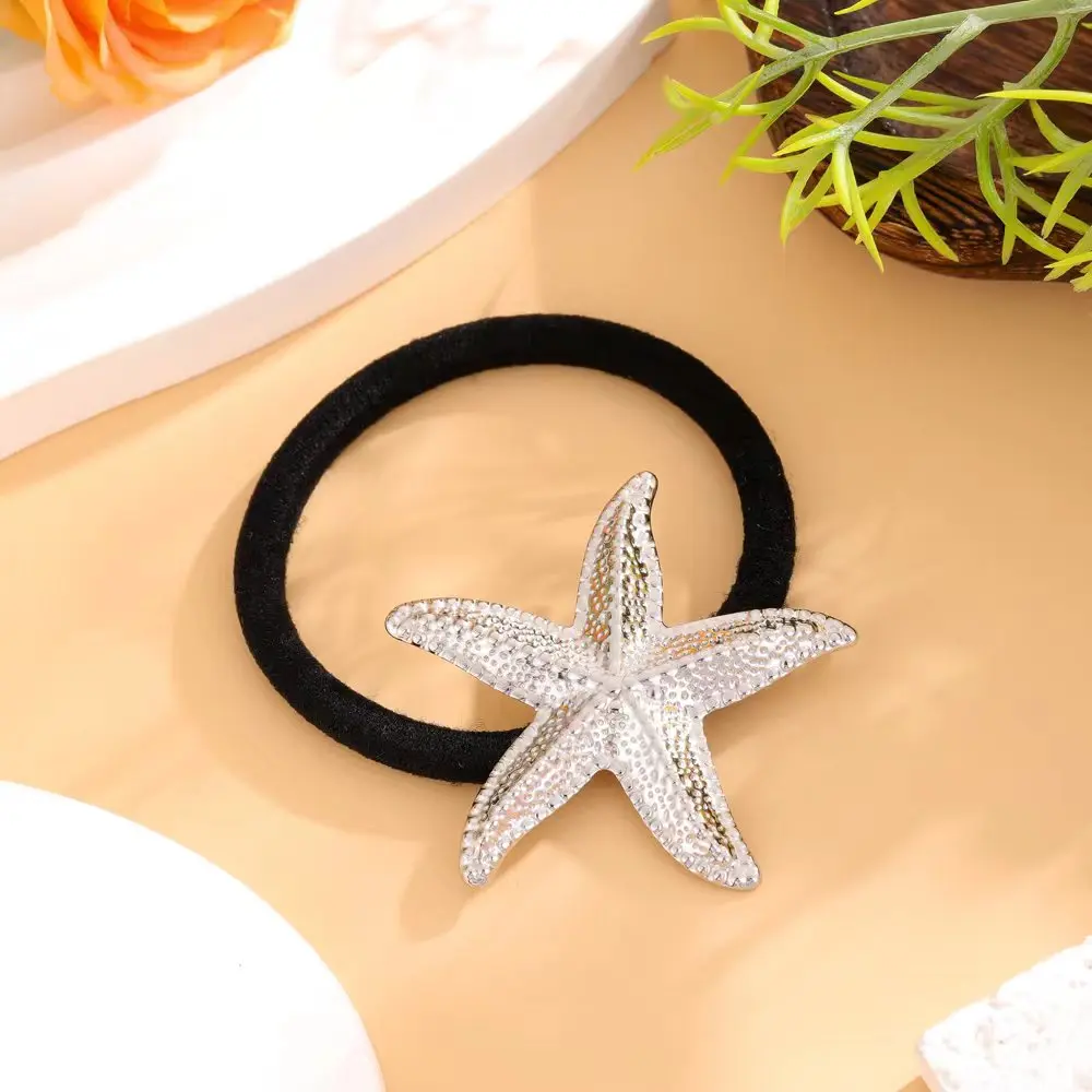 High quality stainless steel starfish ponytail hair accessory, fashionable, simple, elegant, elastic headband, women\'s gift