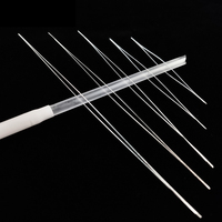 5PCS/lot Big Eye Curved Open Stainless Steel Beading Needles for beads pearls Threading String Cord Jewelry Making Tools Pins