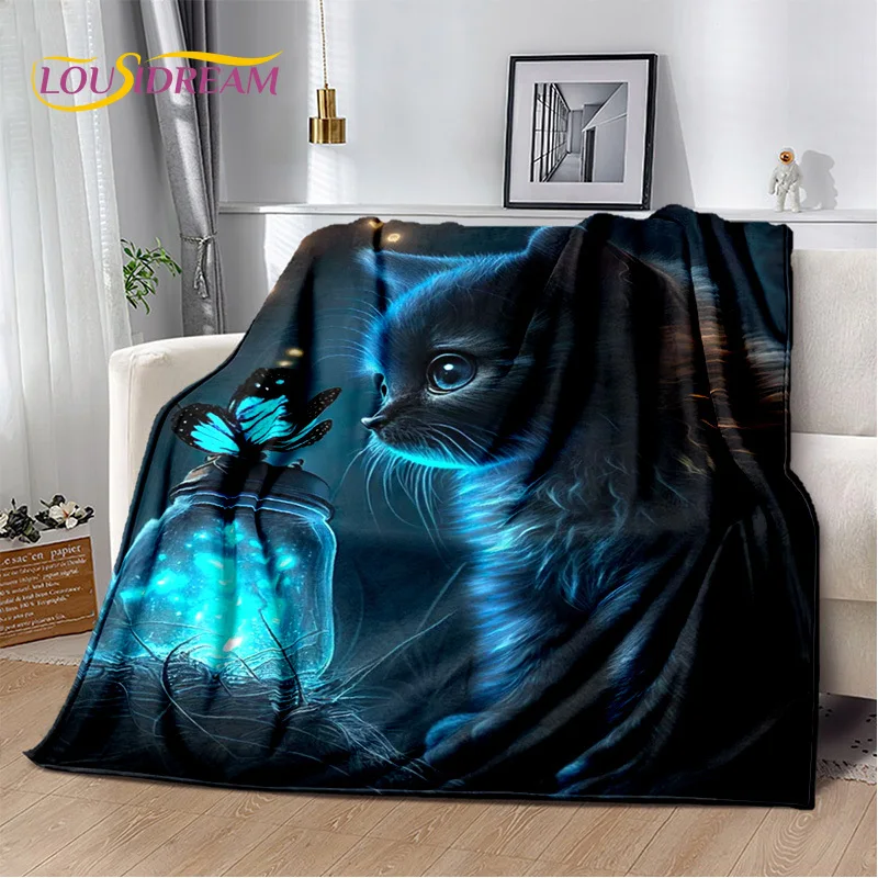 Cartoon Cute Calico Cat,Garfield Cat,Persian Cat,Ragdoll Blanket,Soft Throw Blanket for Home Bedroom Bed Sofa Cover Blanket Kids