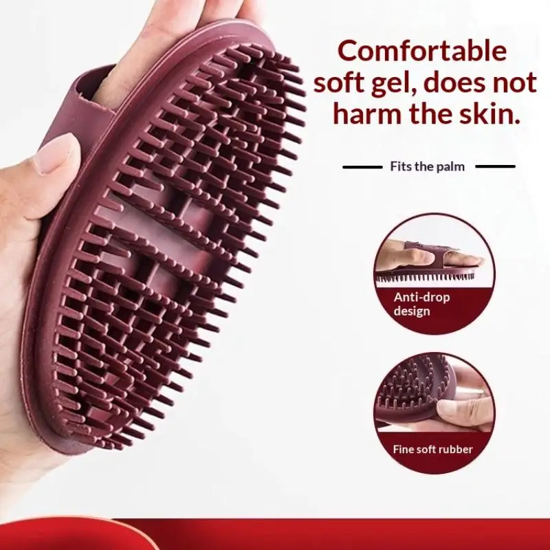 Handheld Body Massage Meridian Brush Soft Silicone for Muscle Relax Slimming Back Leg Pain Relief Daily Home Use