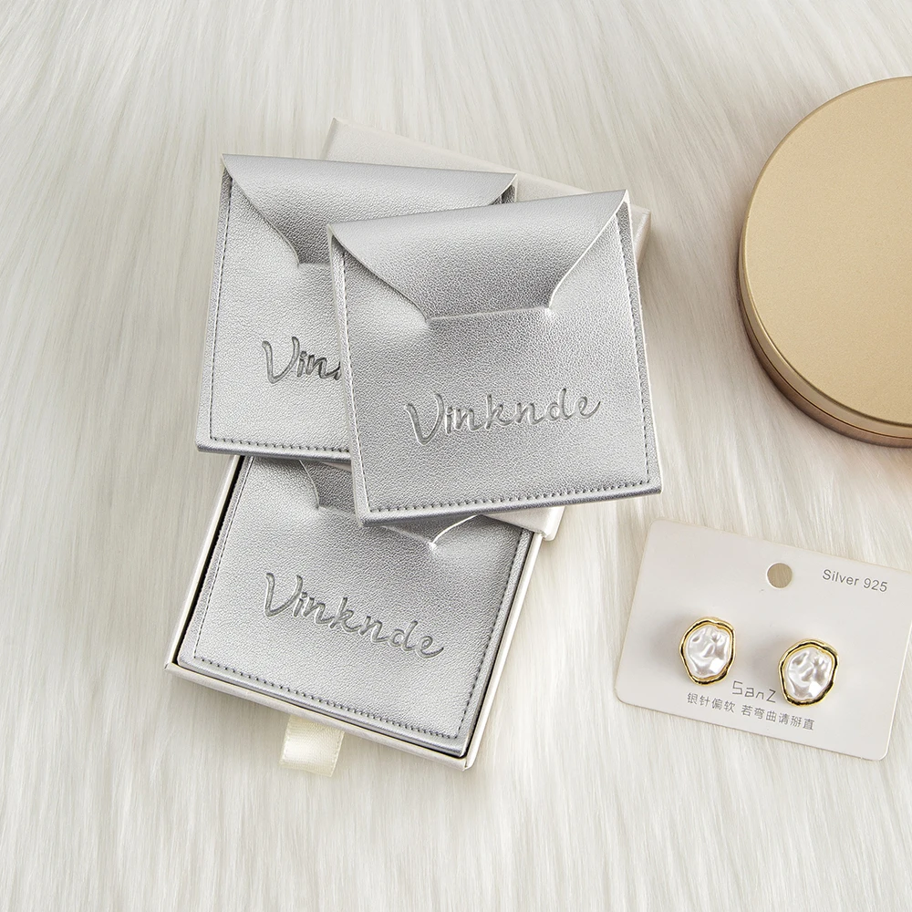 

Роскошный конверт 12x12 см, водонепроницаемый чехол для ювелирных изделий из искусственной кожи, индивидуальный логотип, браслет для часов, кулон, ожерелье, сумка для хранения подарков, оптом